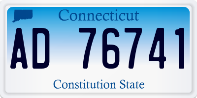 CT license plate AD76741