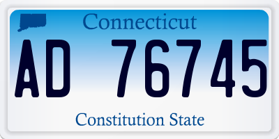 CT license plate AD76745