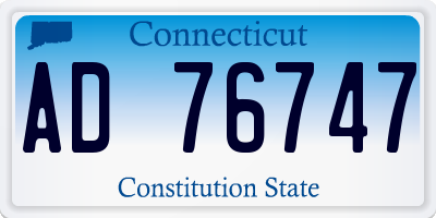 CT license plate AD76747