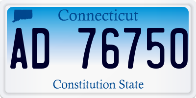 CT license plate AD76750