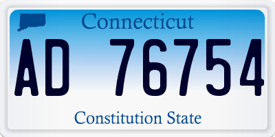 CT license plate AD76754