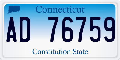CT license plate AD76759