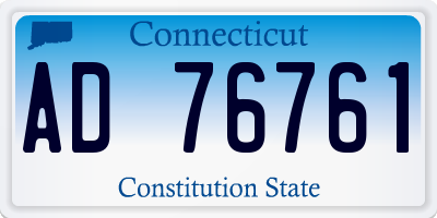 CT license plate AD76761