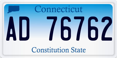 CT license plate AD76762