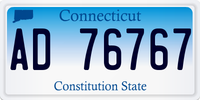 CT license plate AD76767