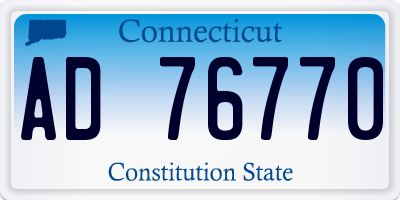 CT license plate AD76770