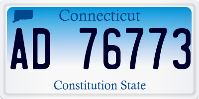 CT license plate AD76773