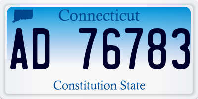 CT license plate AD76783