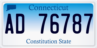 CT license plate AD76787