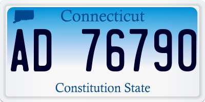 CT license plate AD76790