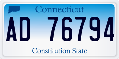 CT license plate AD76794