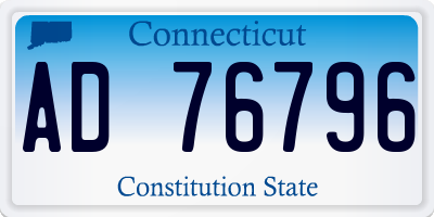 CT license plate AD76796