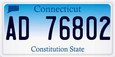 CT license plate AD76802