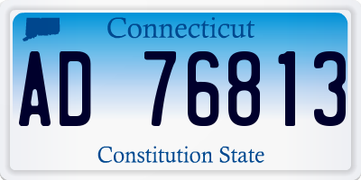 CT license plate AD76813