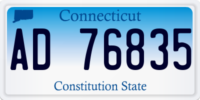 CT license plate AD76835