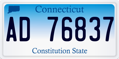 CT license plate AD76837