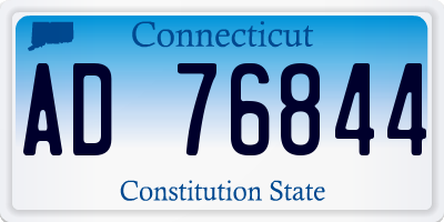 CT license plate AD76844