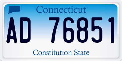 CT license plate AD76851