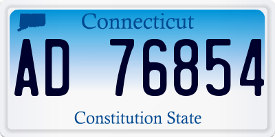 CT license plate AD76854
