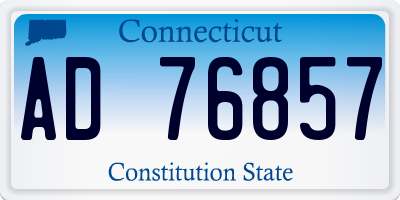 CT license plate AD76857