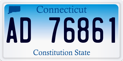 CT license plate AD76861