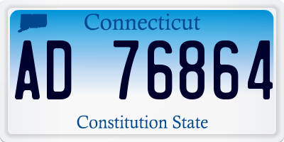 CT license plate AD76864