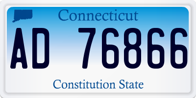 CT license plate AD76866