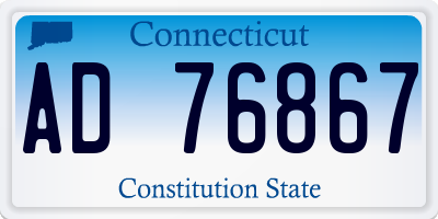 CT license plate AD76867