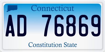 CT license plate AD76869