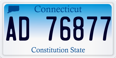 CT license plate AD76877