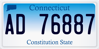 CT license plate AD76887