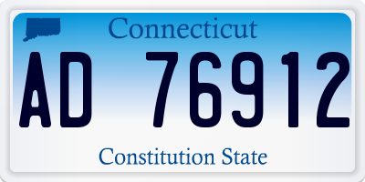 CT license plate AD76912