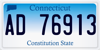 CT license plate AD76913