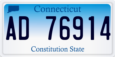 CT license plate AD76914