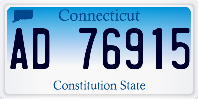 CT license plate AD76915
