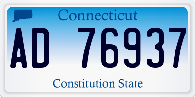 CT license plate AD76937