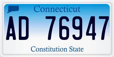 CT license plate AD76947