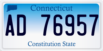 CT license plate AD76957