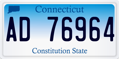 CT license plate AD76964