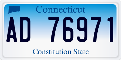 CT license plate AD76971