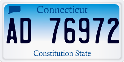CT license plate AD76972