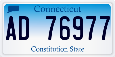 CT license plate AD76977