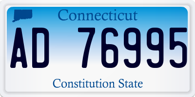 CT license plate AD76995
