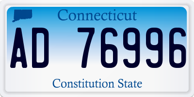 CT license plate AD76996