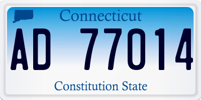CT license plate AD77014
