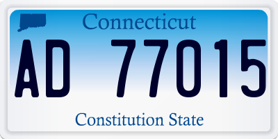 CT license plate AD77015