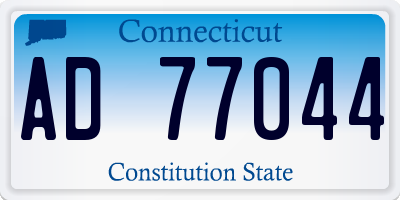 CT license plate AD77044