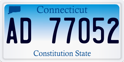 CT license plate AD77052