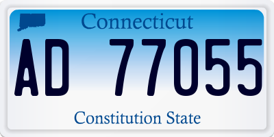 CT license plate AD77055