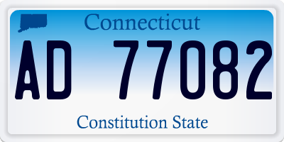 CT license plate AD77082
